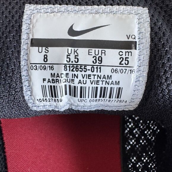 Nike Tanjun Running Shoes Black White 812655-011 Women’s 8 Lightweight Sneaker - Picture 8 of 9